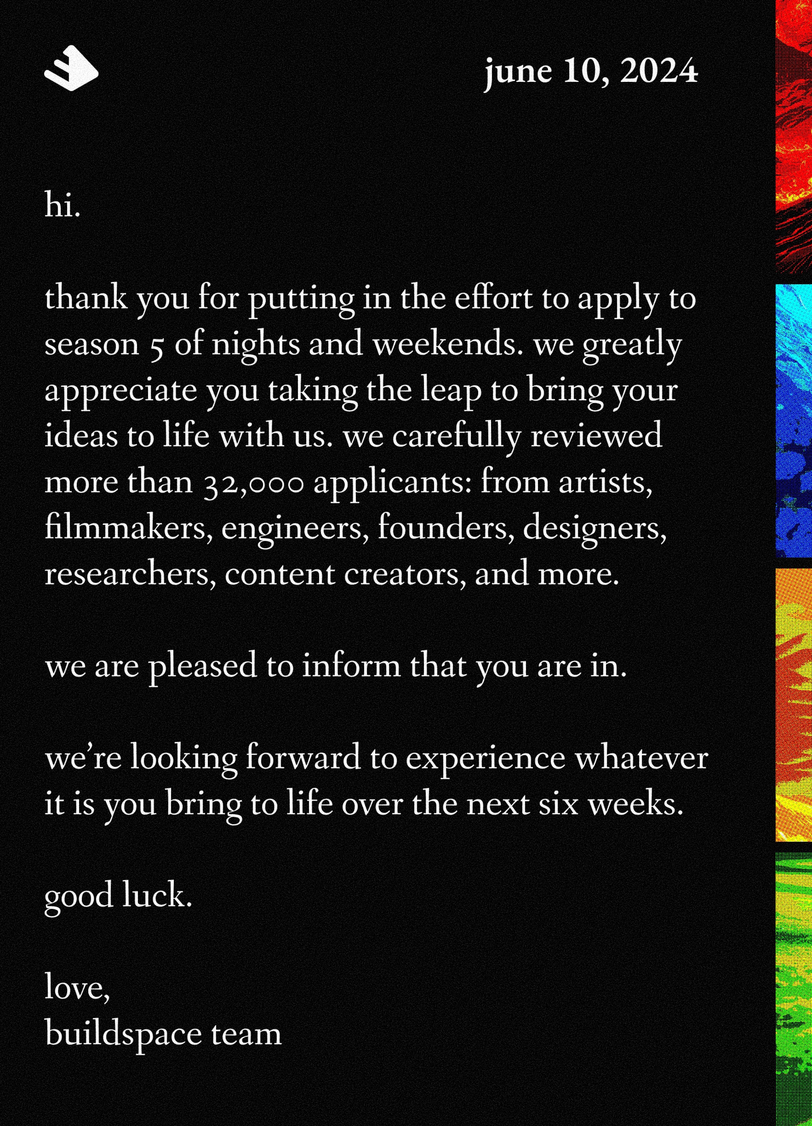 buildspace launch visual